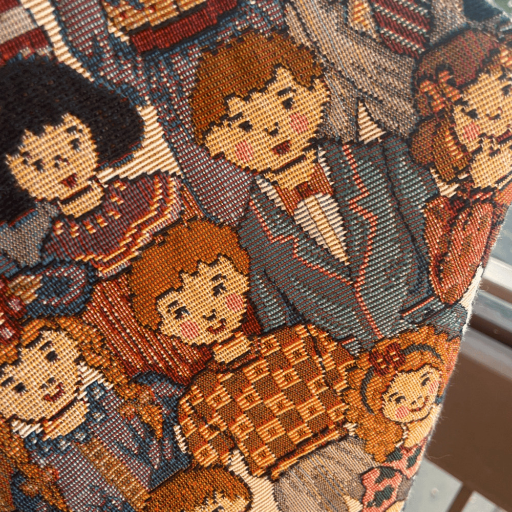 FACETS Tapestry Vest | Woven “Children of the World” | Size M | Vintage - Picture 5 of 5
